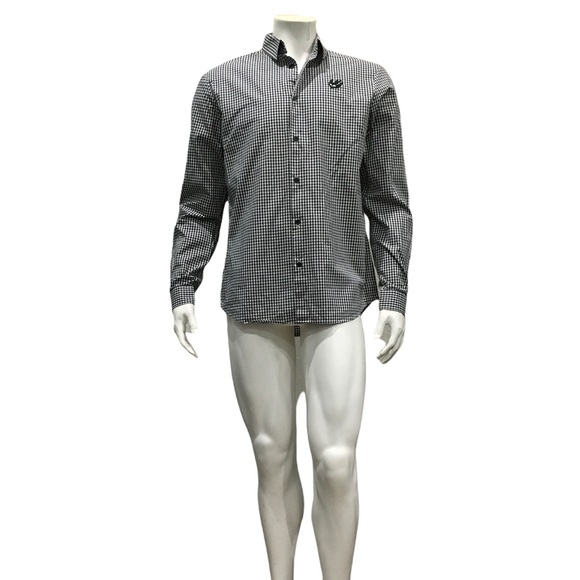 McQ by Alexander McQueen Other - MCQ By Alexander Mc Queen Mens Black Gingham Button Shirt